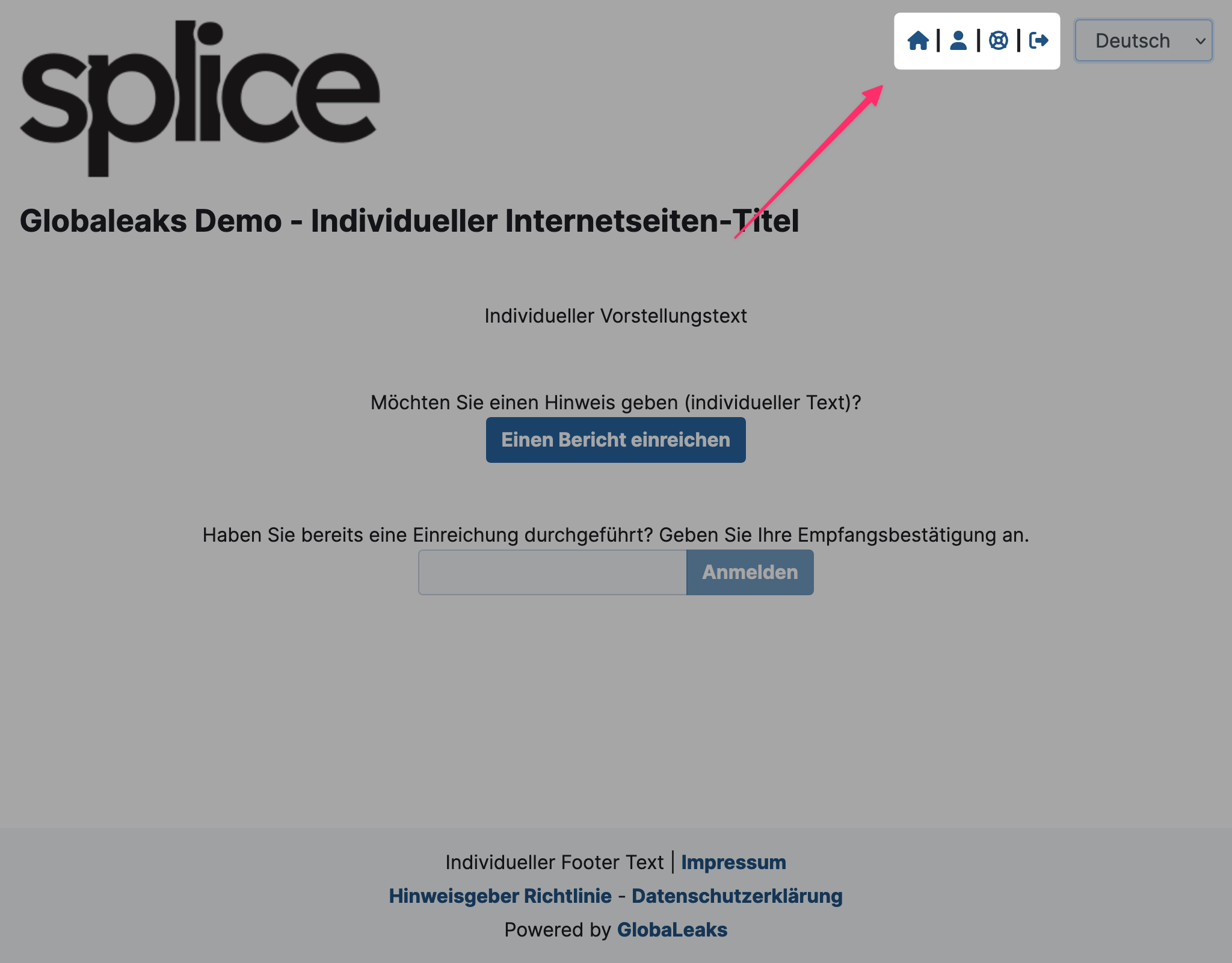 GlobaLeaks Benutzerinnen Icons